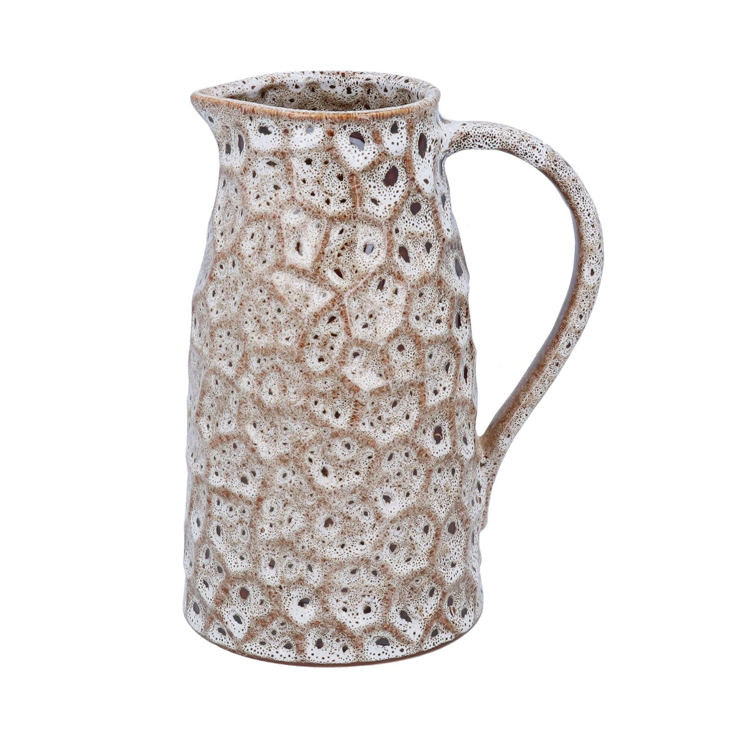 Stoneware Brown Speckled Crater Jug