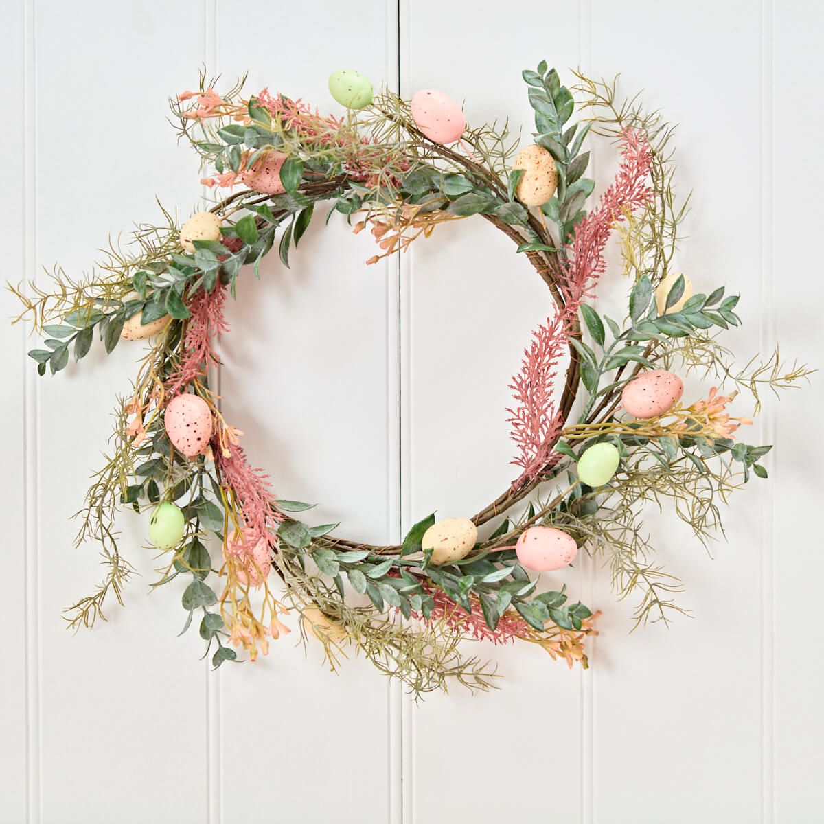 Easter Egg & Foliage Spring Wreath