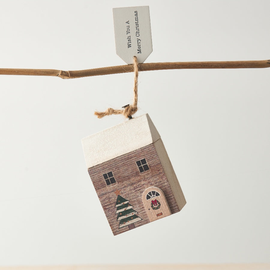 Christmas Wooden House Block - 2 Cute Designs Available
