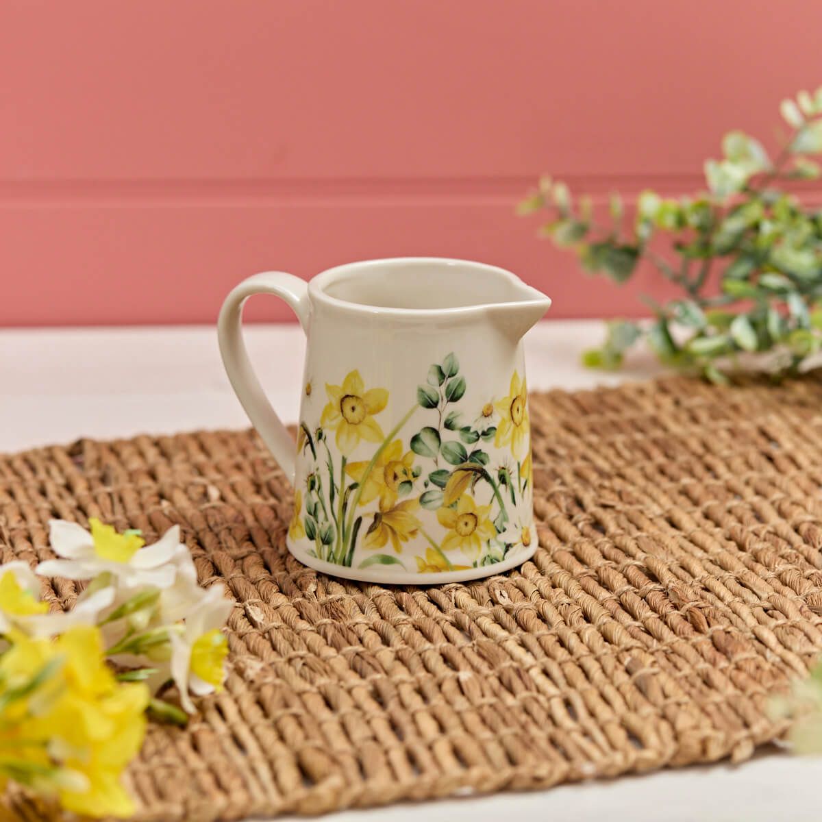 Daffodil and Daisy Stoneware Jug & Mug Set