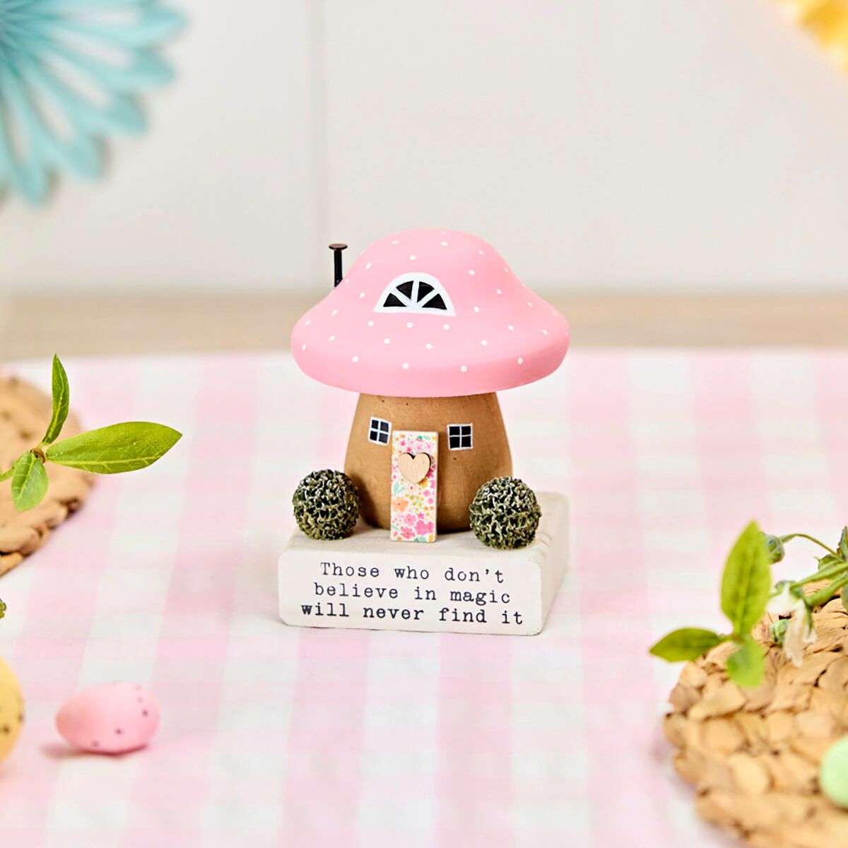 Mushroom House Wooden Block