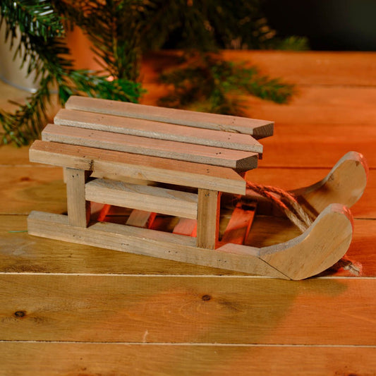 Recycled Wood Ornamental Styling Sleigh - 2 sizes