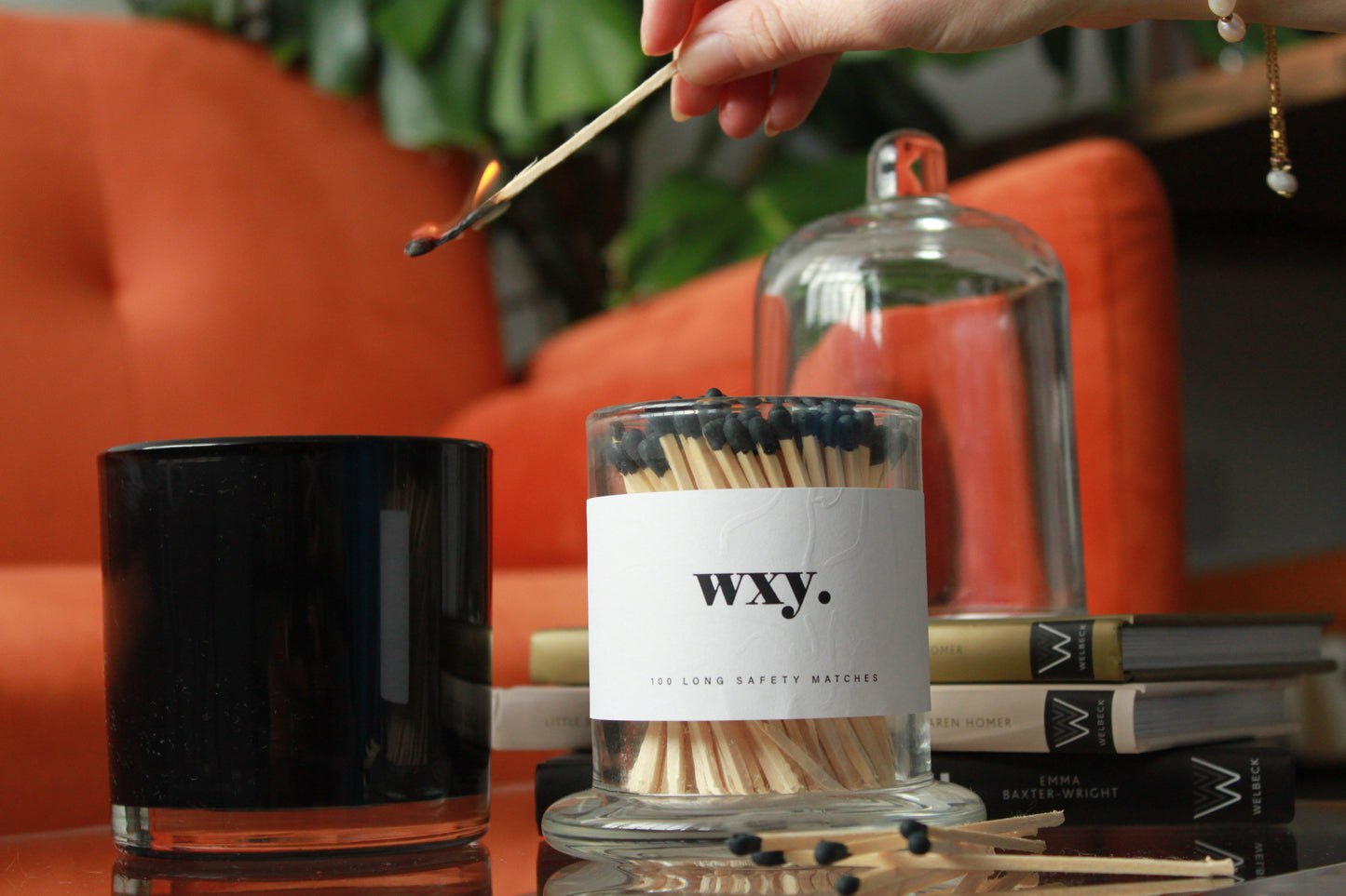 Deluxe Matches In Glass Cloche