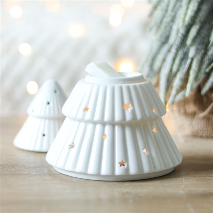 Christmas Tree Oil Burner - Pink or White
