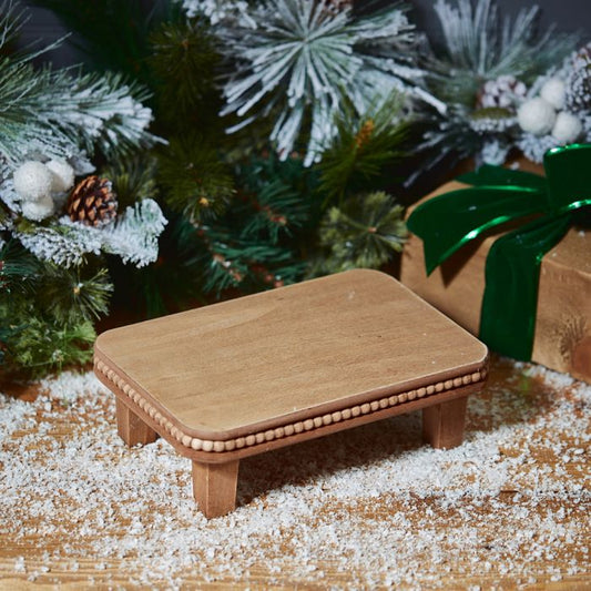 Wooden Riser Tray with Beads