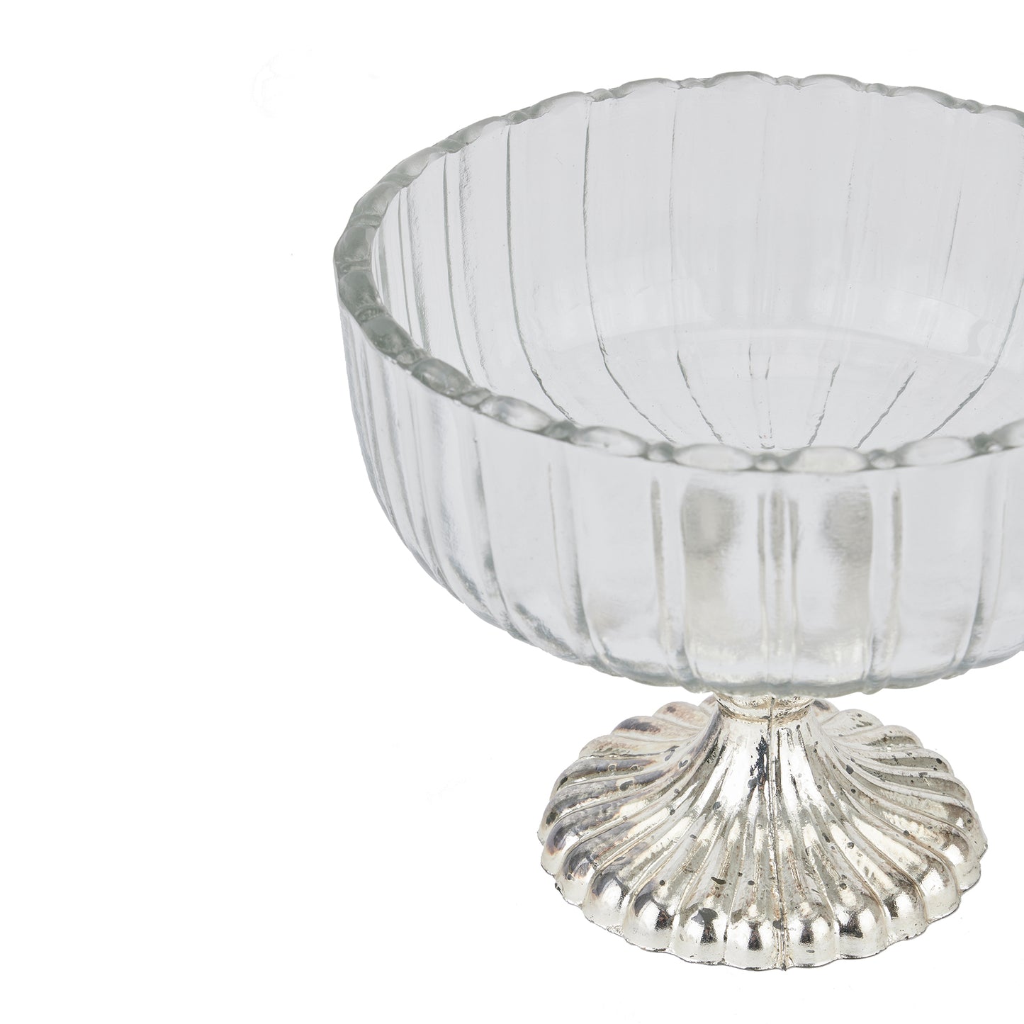Fluted Glass Display Bowls - Small or Large