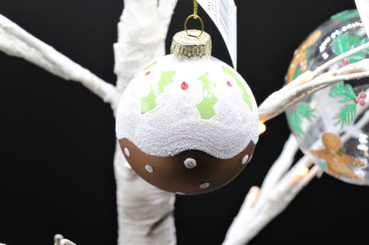 Glass Bauble - Christmas Pudding