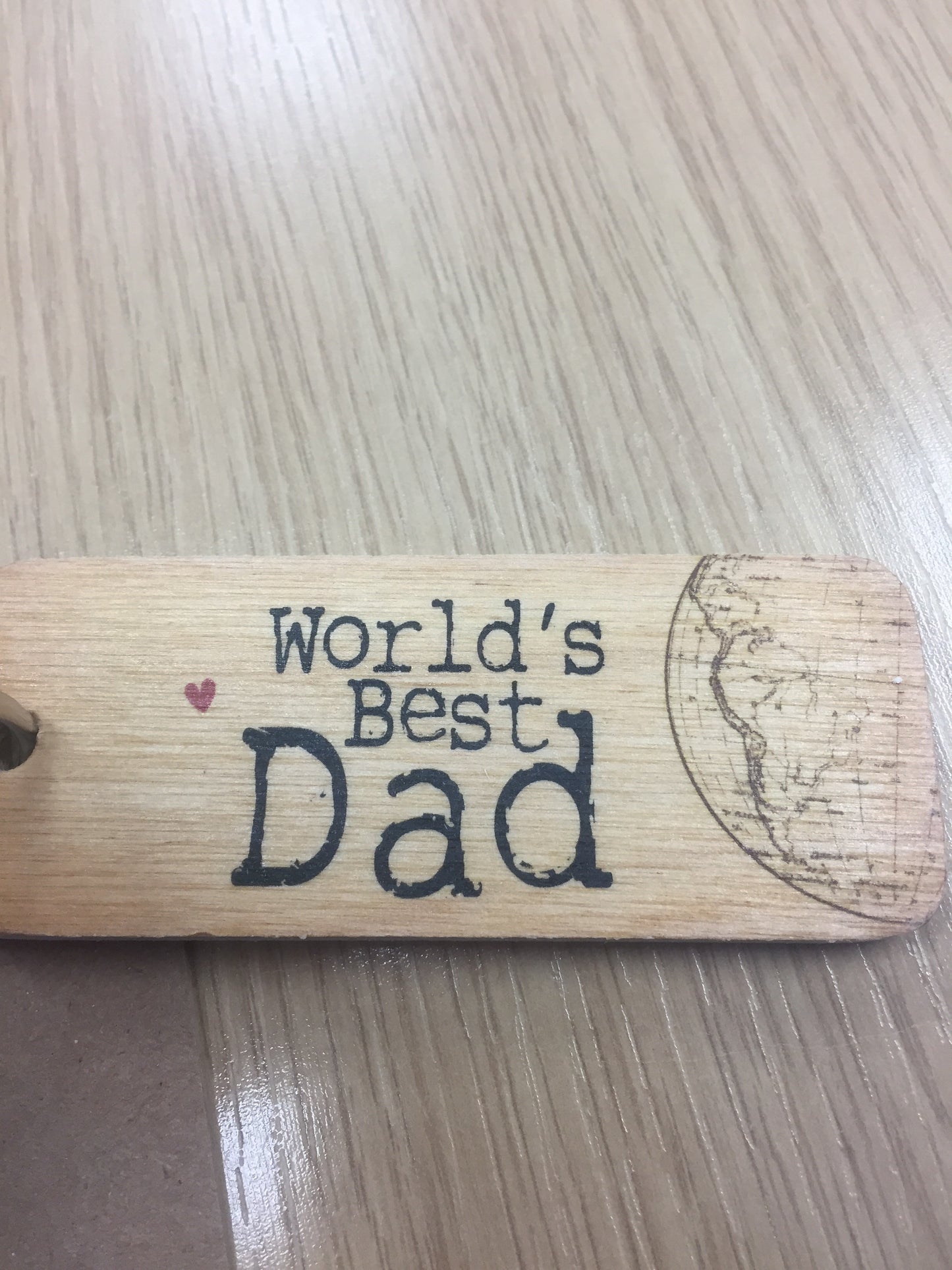 Handmade Chunky Wooden Keyring
