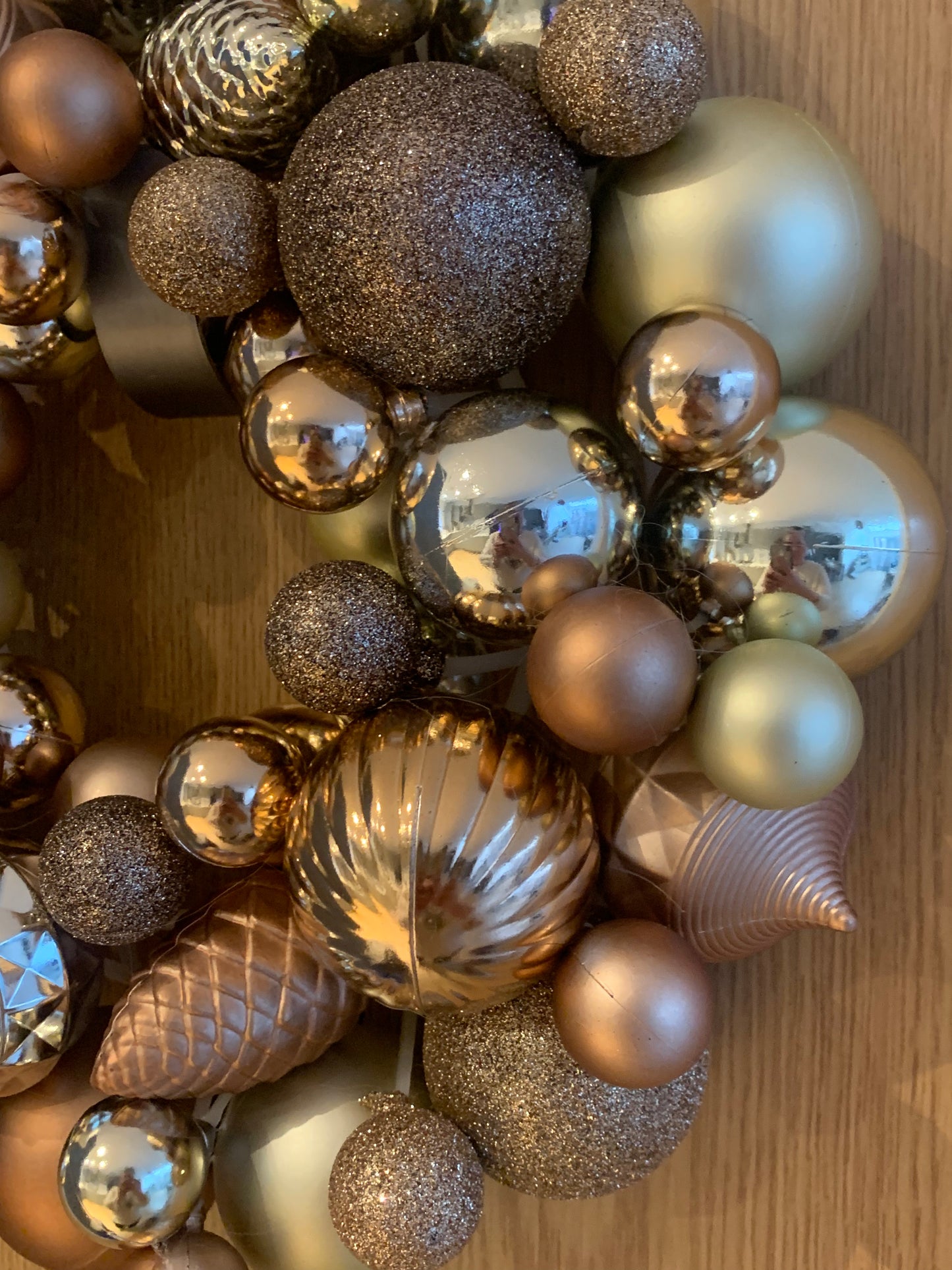 Gold Champagne Bauble Wreath