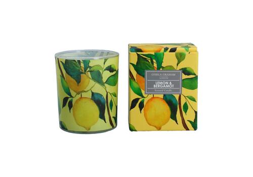 Boxed Lemon & Bergamot Scented Candle