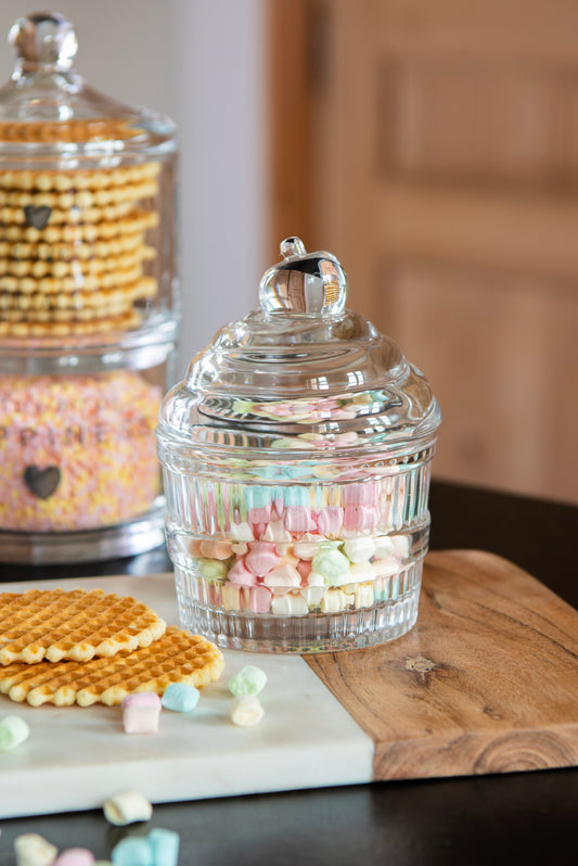 Glass Storage Jar - Cupcake