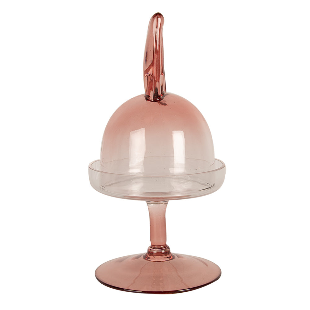 Glass Dome Bunny Cloche Bell Jar - Pink