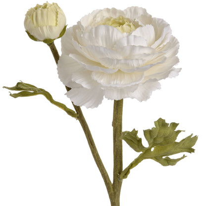 Ranunculus Faux Stem - White or Pink