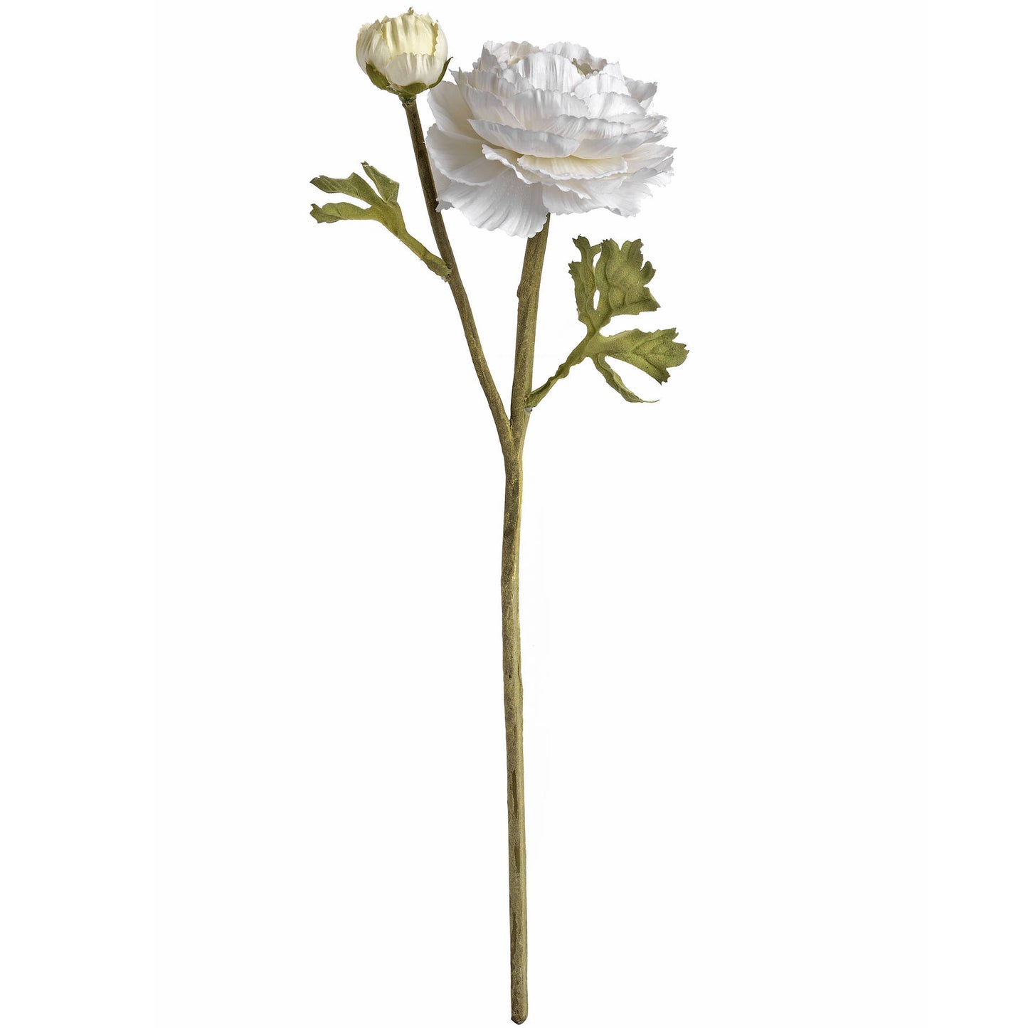 Ranunculus Faux Stem - White or Pink