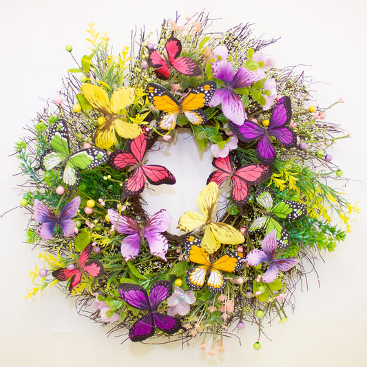 Butterfly Sparkle Spring Wreath