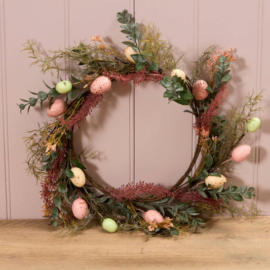 Easter Egg & Foliage Spring Wreath