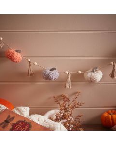 Autumn Pumpkin Garland in Terry Fabric