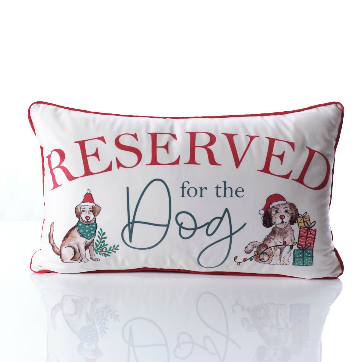 Reserved For The Dog Christmas Cushion