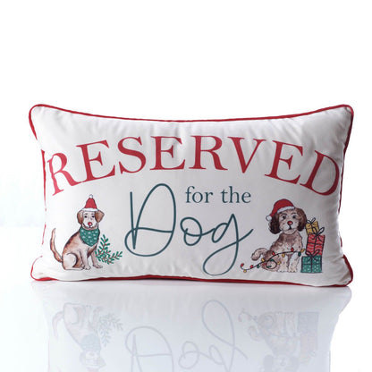 Reserved For The Dog Christmas Cushion