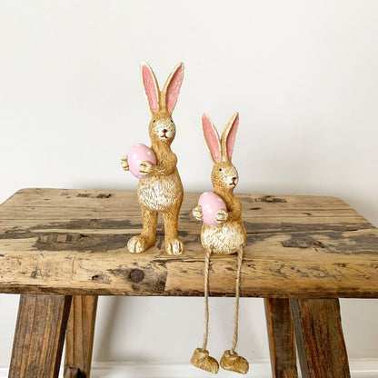 Shelf Sitting Easter Bunny Ornaments with Eggs - 3 styles