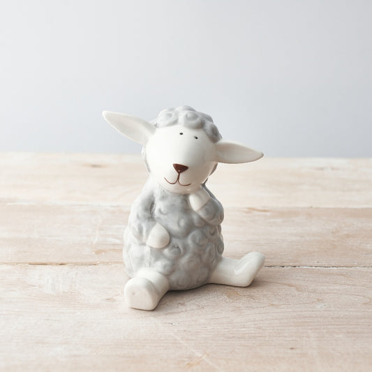Sitting Ceramic Sheep Ornament