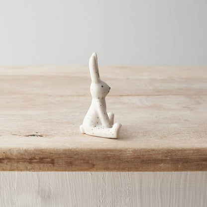 Speckled Porcelain Rabbit Ornament