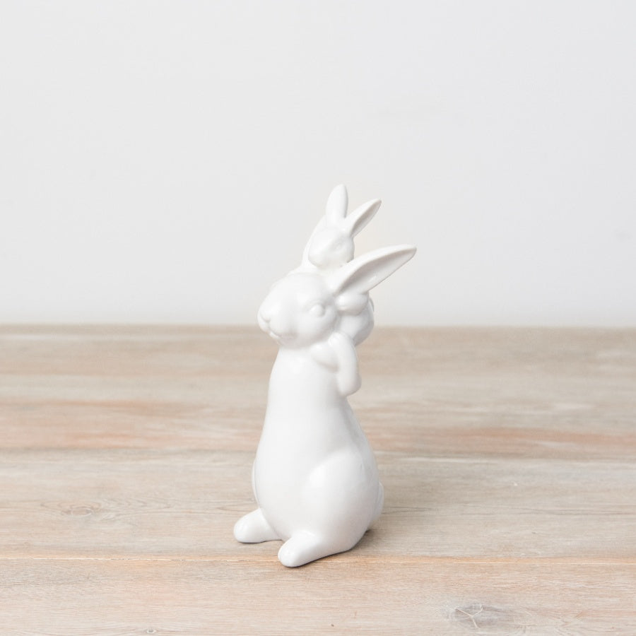 White Easter Bunny Ornament - 2 styles available