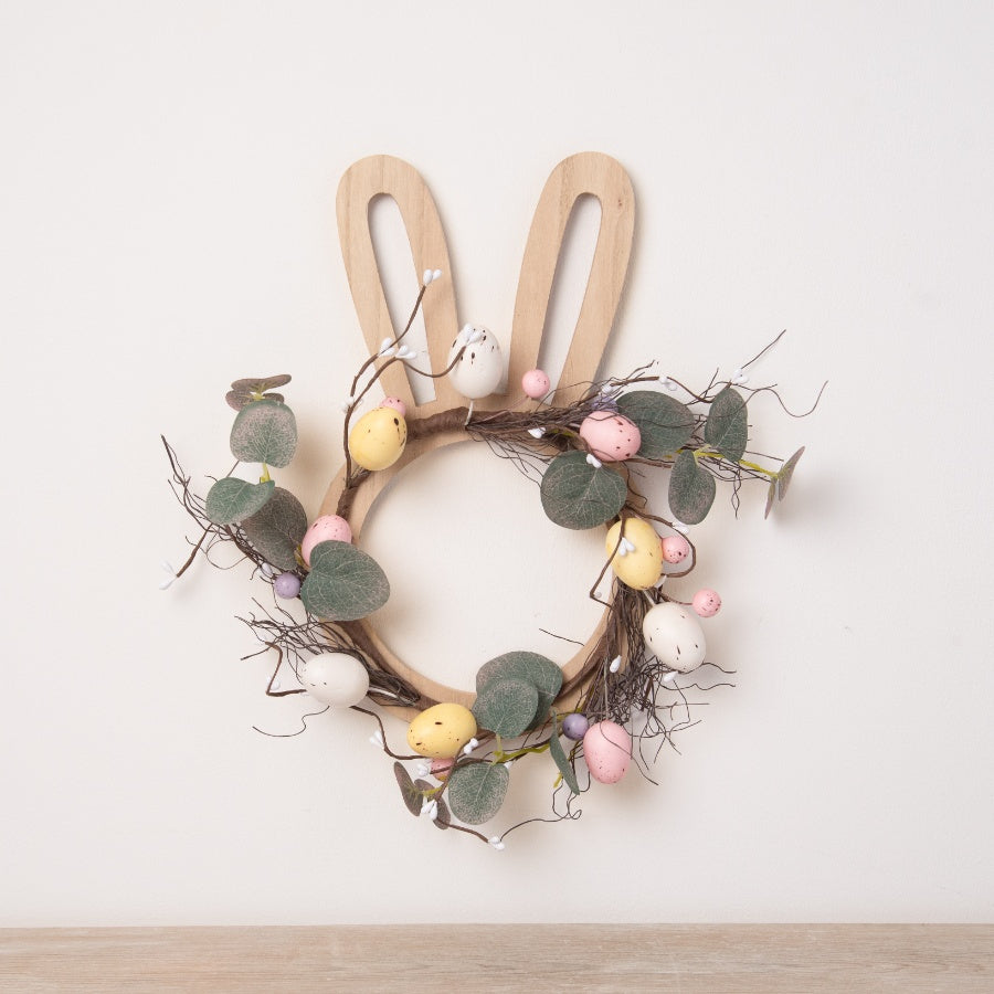 Artificial Pastels Easter Egg Wreath - 2 styles available
