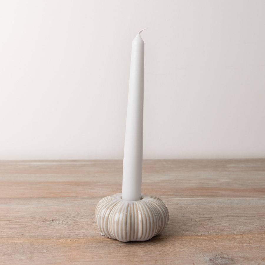 White Pumpkin Candle Holder - 2 styles available