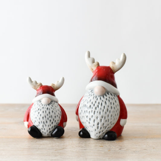 Set of 2 Ceramic Christmas Gonks