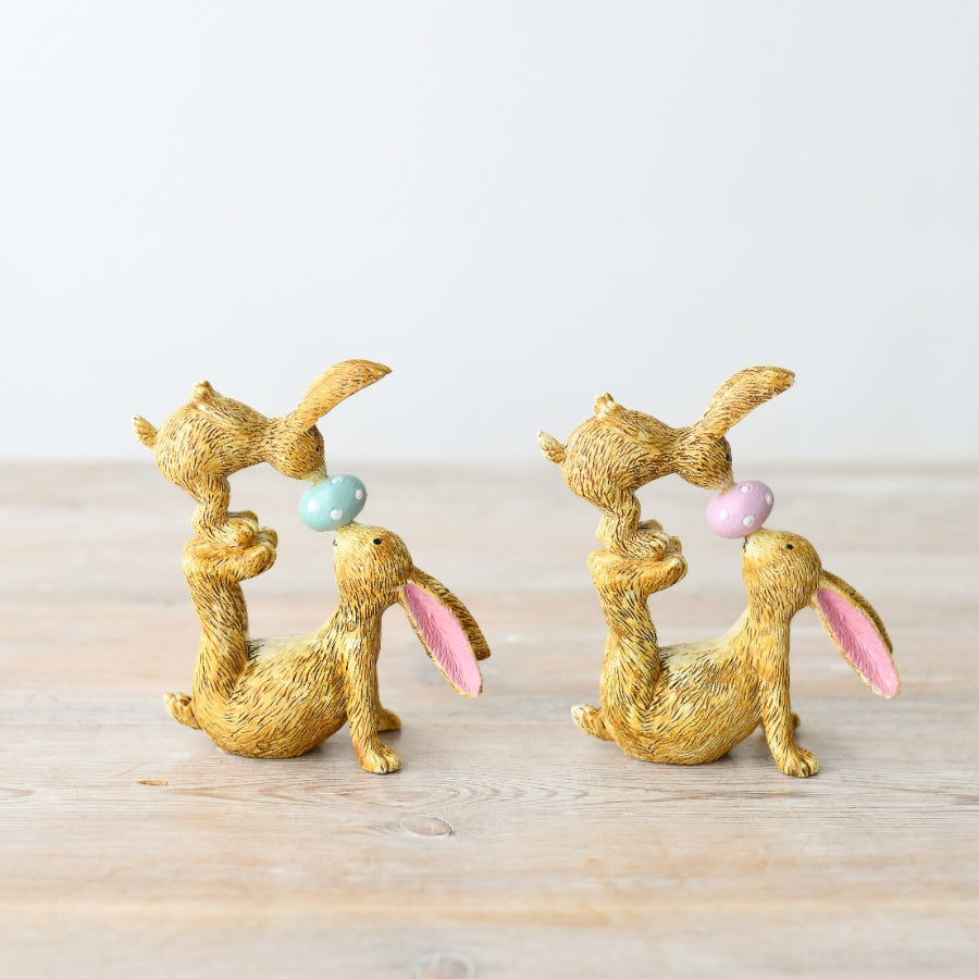 Kissing Bunnies Easter Ornament - 3 styles available - Shabbyquins
