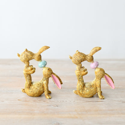 Kissing Bunnies Easter Ornament - 3 styles available - Shabbyquins