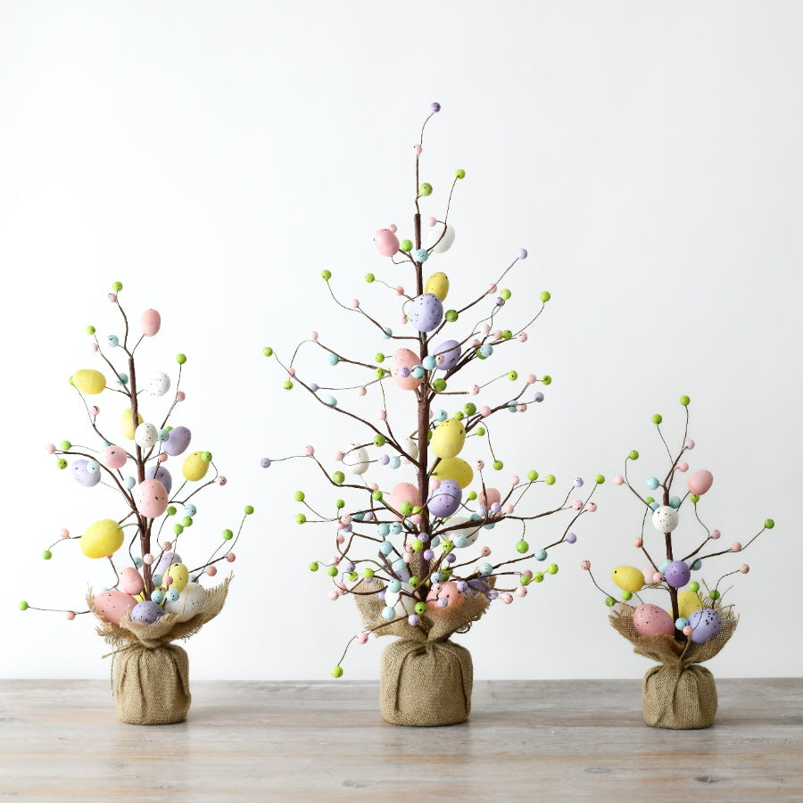 Spring Pastels Artificial Easter Egg Tree - 2 sizes available