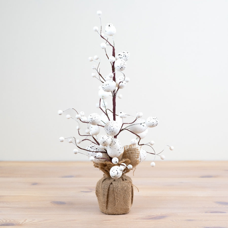 White Artificial Easter Egg Tree