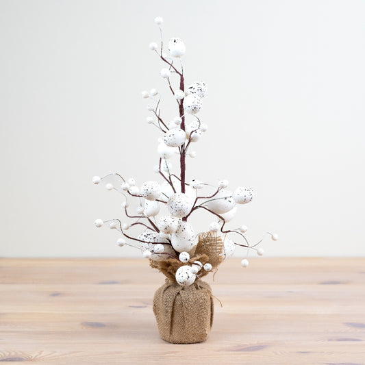 White Artificial Easter Egg Tree