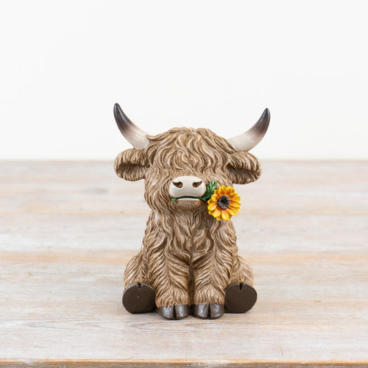 Spring Highland Cow Ornament