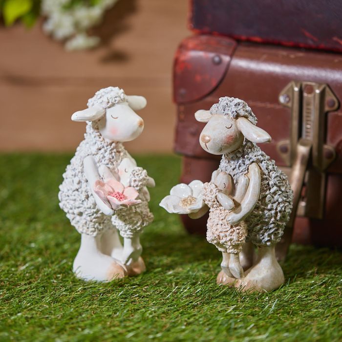 Seth & Sally Sheep Family Ornaments