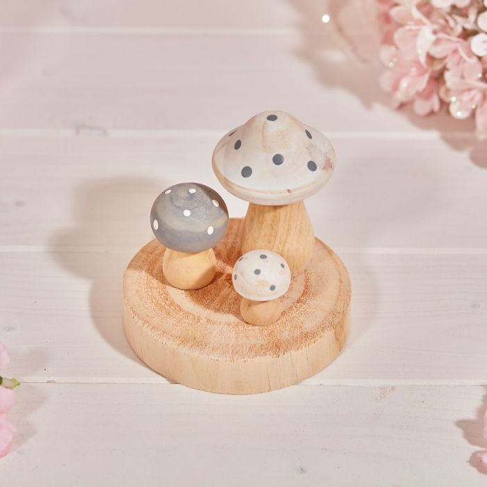 Spotty Mushroom Wooden Block