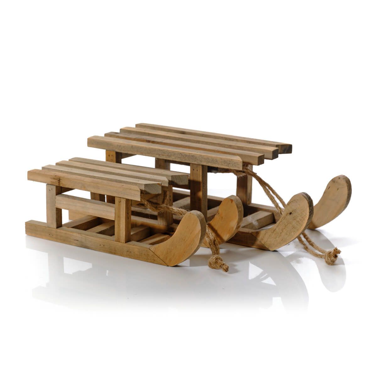 Recycled Wood Ornamental Styling Sleigh - 2 sizes