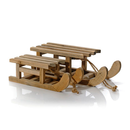 Recycled Wood Ornamental Styling Sleigh - 2 sizes