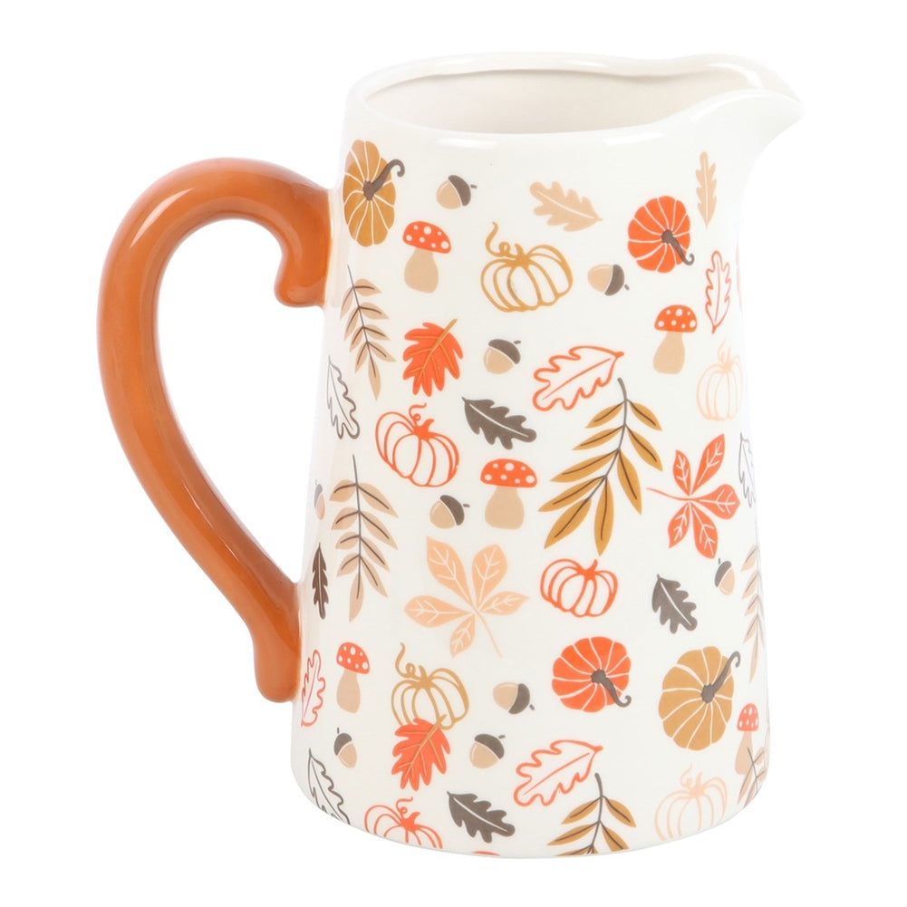 Autumn Leaves & Pumpkins Jug