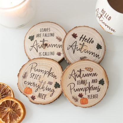 Hello Autumn Coasters Set of 4