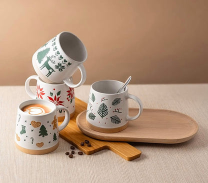 Christmas Tapered Stoneware Mug (4 styles)