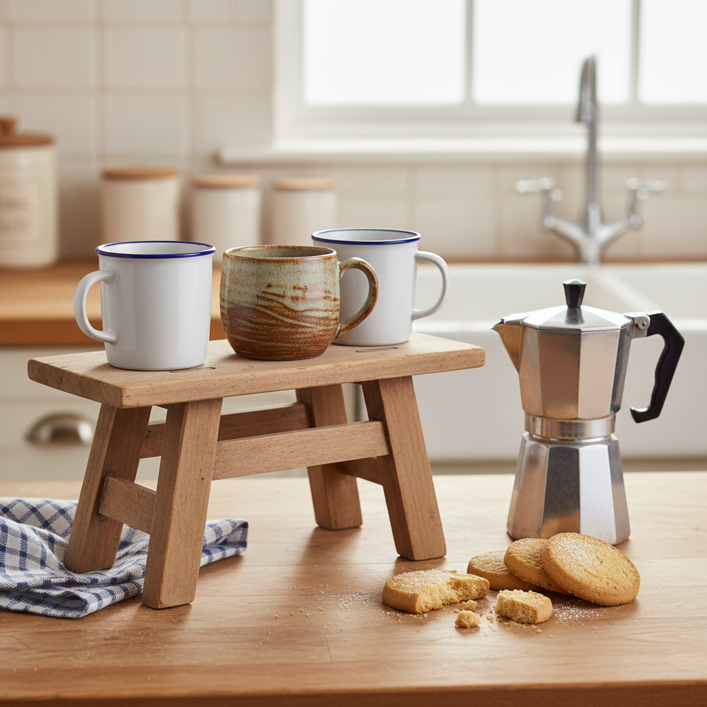 Recycled Wood Ornamental Styling Stool - 2 sizes