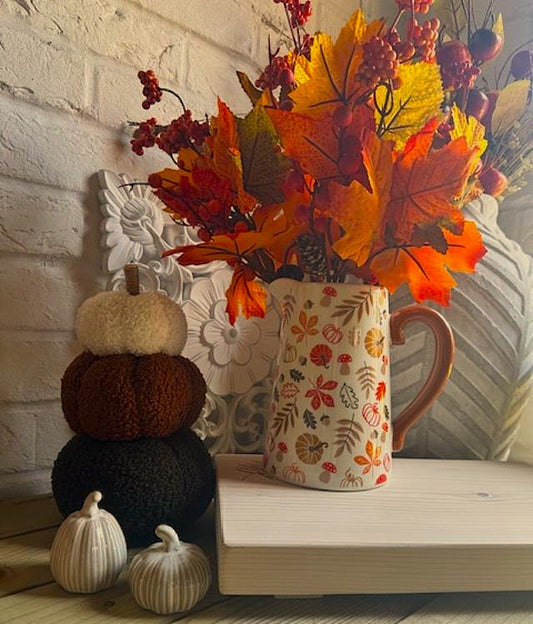 Autumn Leaves & Pumpkins Jug