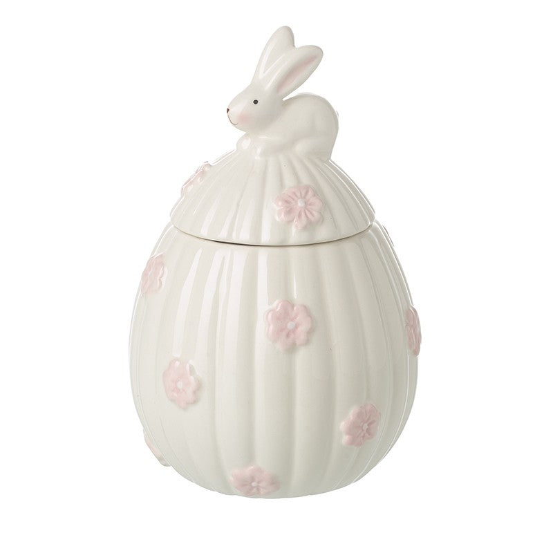 Egg Shaped Jar with Bunny