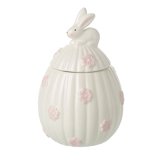 Egg Shaped Jar with Bunny