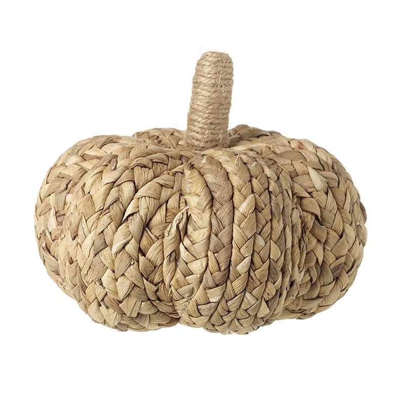 Natural Knitted Set of Raffia Pumpkins