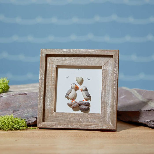 Puffin Framed Wooden Plaque - 2 styles