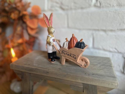 Halloween Rabbit With Wheelbarrow